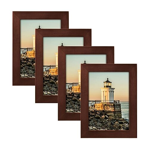 Malden 4 Pk 5x7 Dark Walnut Linear 4-pc. Picture Frame Set In Brown