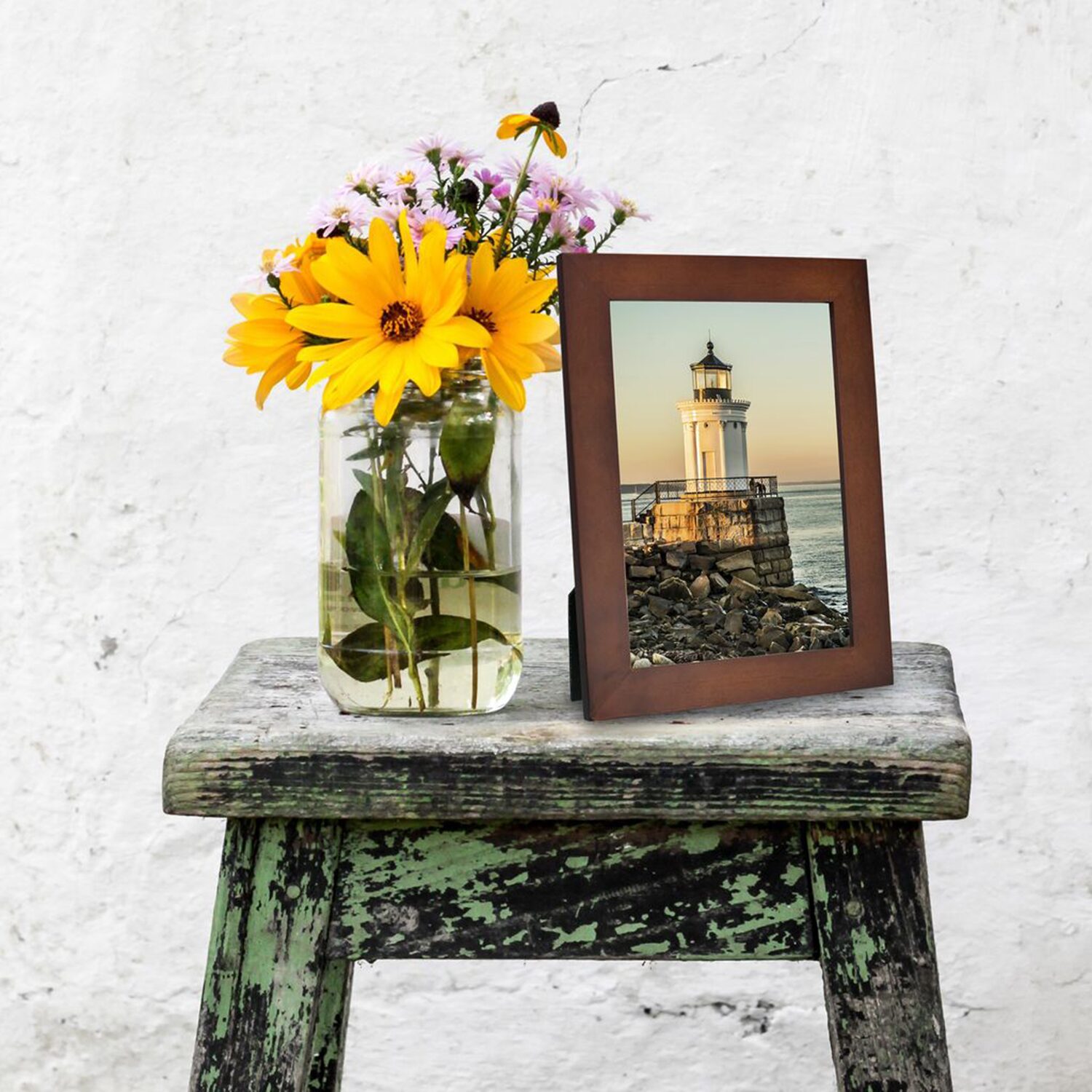 Malden 4 Pk 5x7 Dark Walnut Linear 4-pc. Picture Frame Set