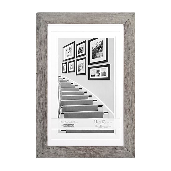 Malden 11x17/12x19 Gray Dist. Manhatt 1-Opening Wall Frame