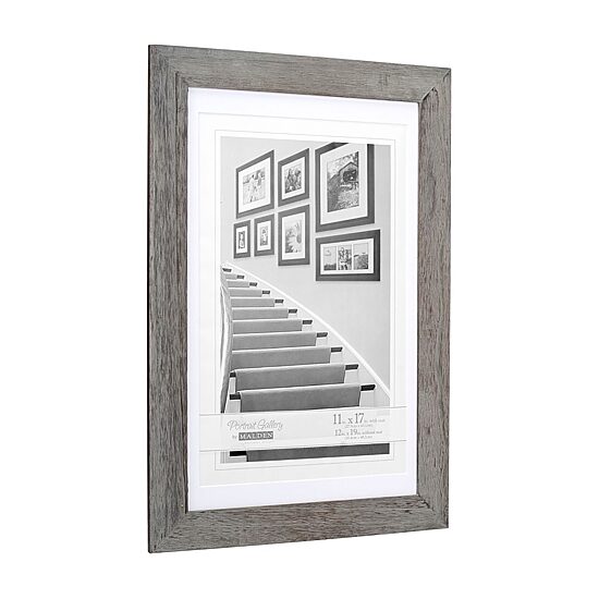Malden 11x17/12x19 Gray Dist. Manhatt 1-Opening Wall Frame