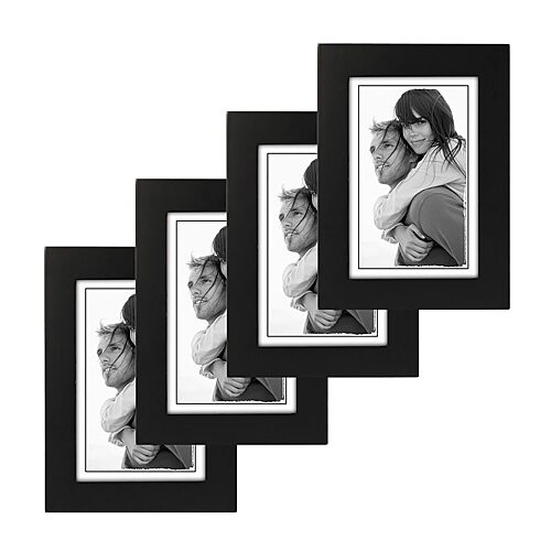 Malden 4 Pk 4x6 Linear-black 4-pc. Picture Frame Set