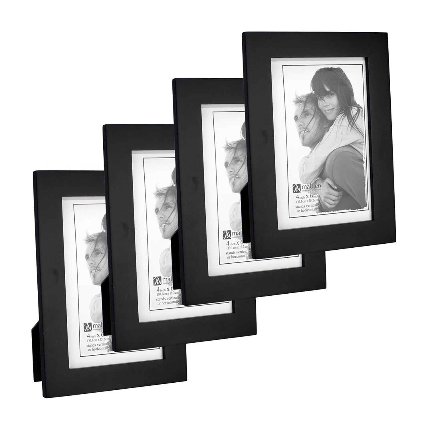 Malden 4 Pk 4x6 Linear-Black 4-pc. Picture Frame Set