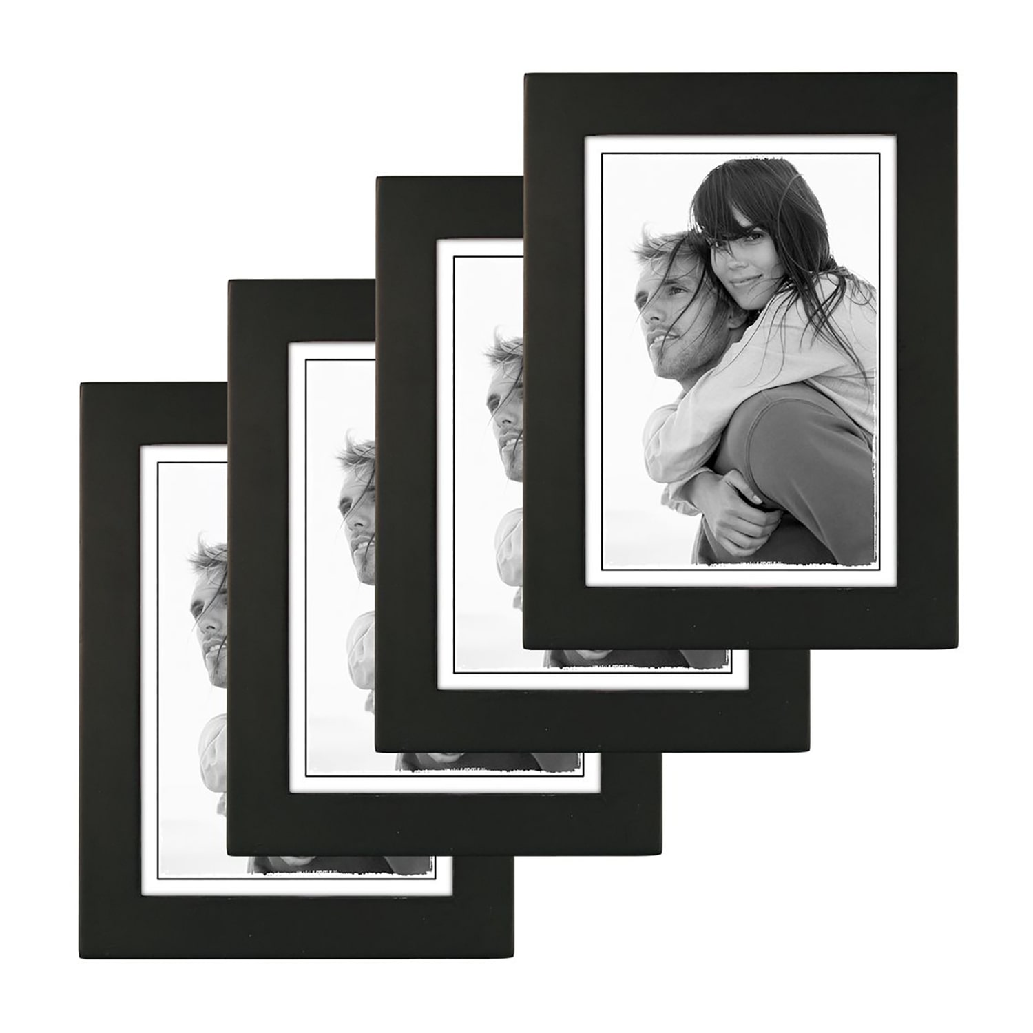 Malden 4 Pk 5x7 Linear-Black 4-pc. Picture Frame Set