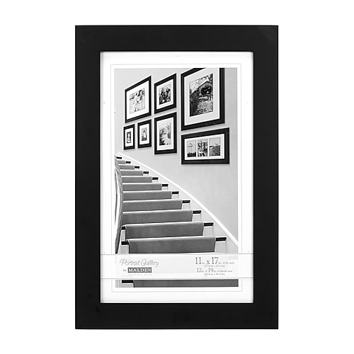 Malden 11x17/12x19 Manhattan Black 1-opening Wall Frame