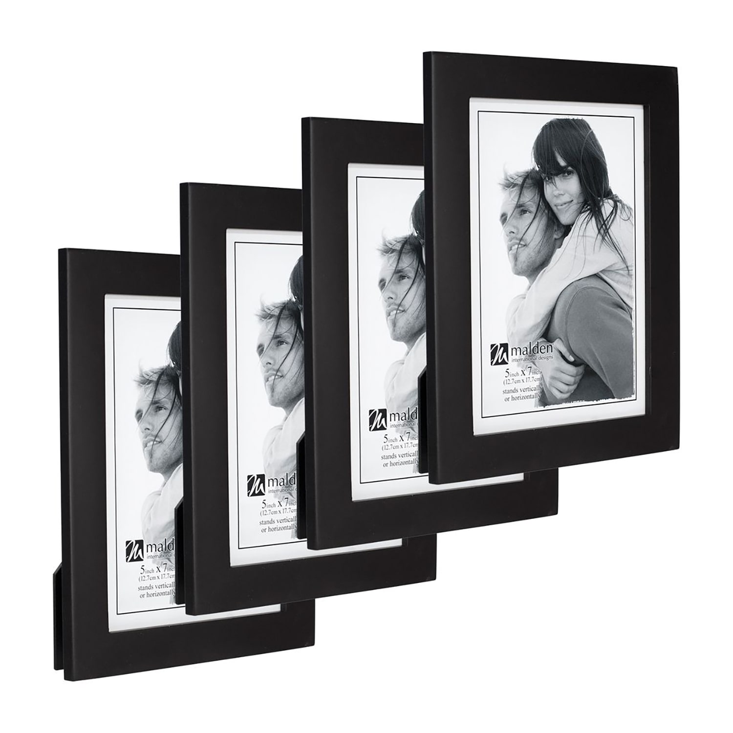 Malden 4 Pk 5x7 Linear-Black 4-pc. Picture Frame Set