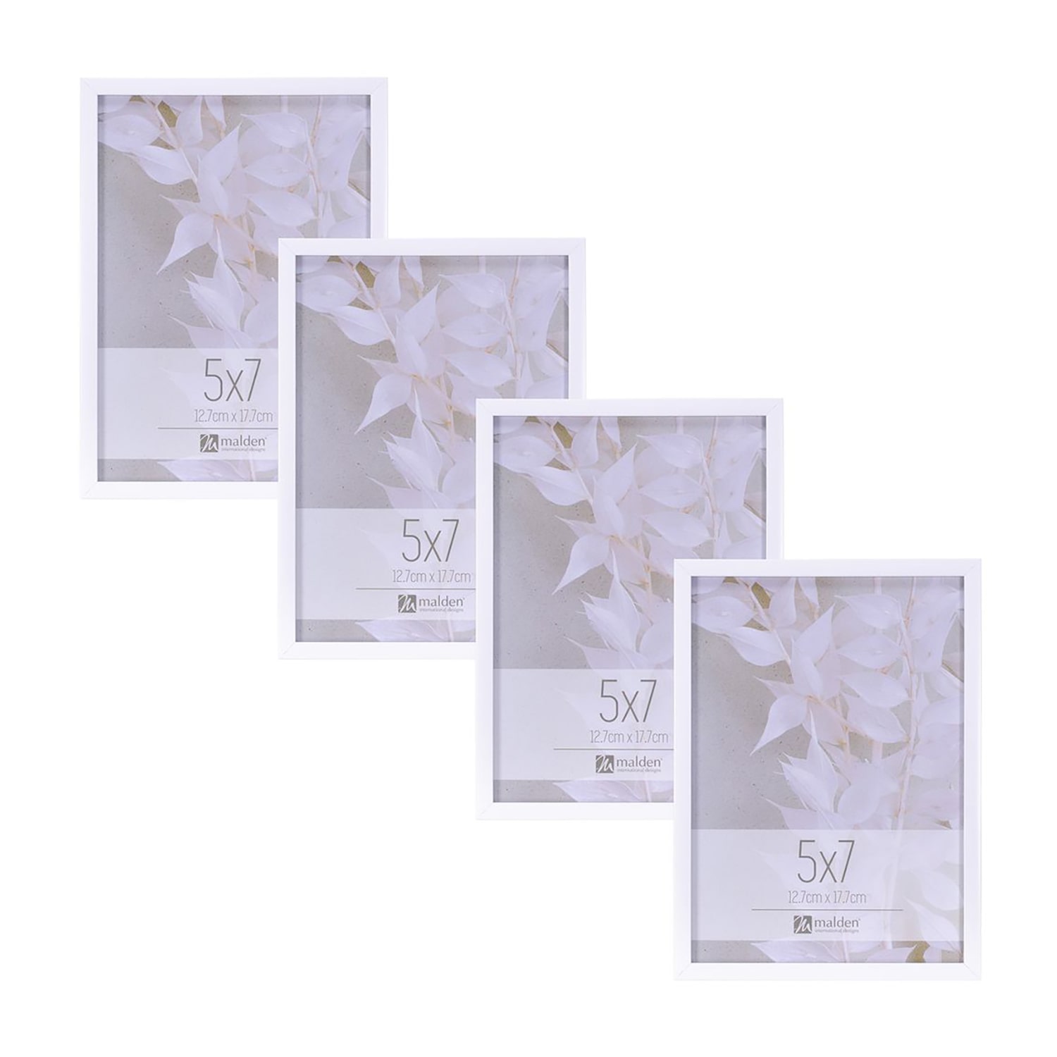 Malden Tt 5x7 White 4-pc. Picture Frame Set