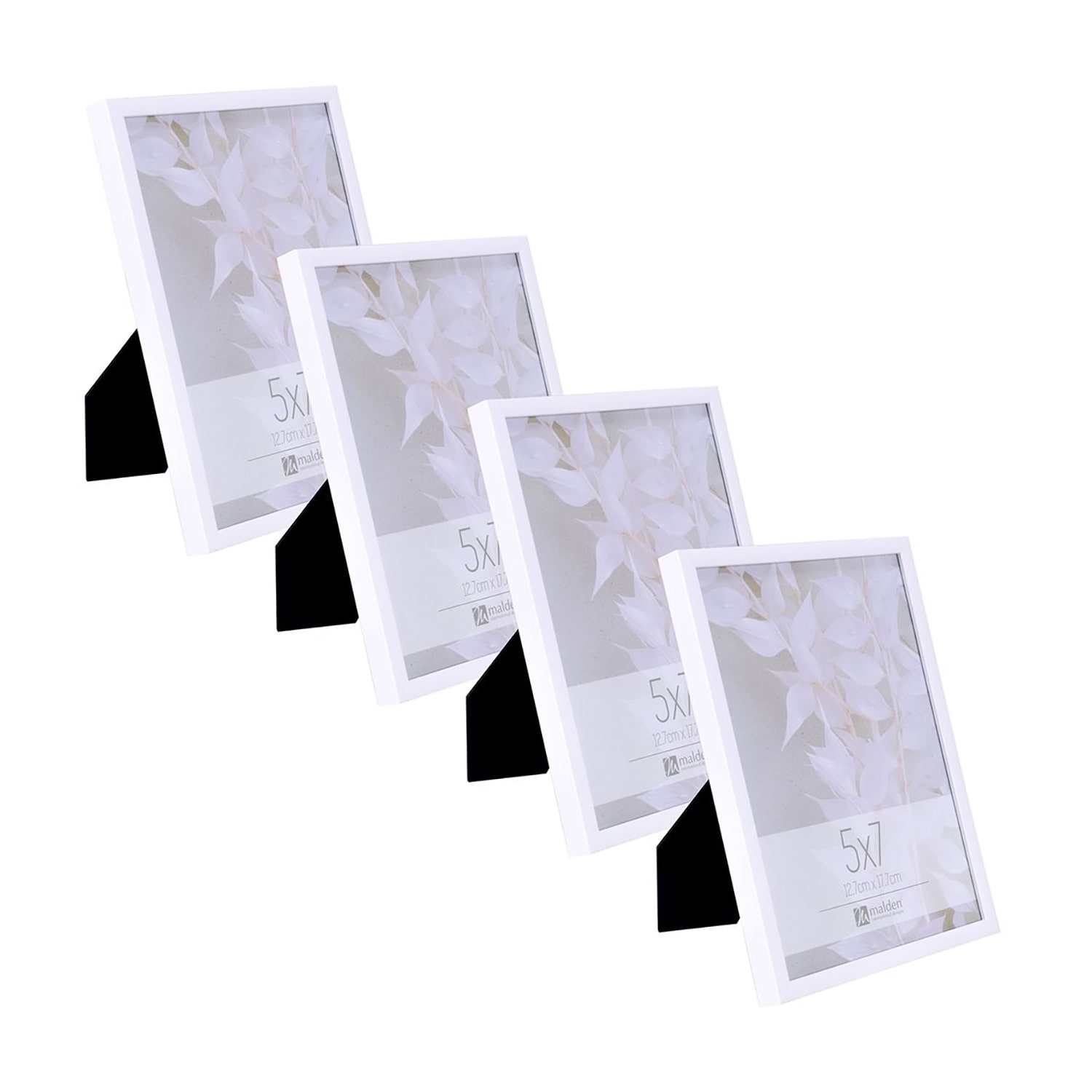 Malden Tt 5x7 White 4-pc. Picture Frame Set