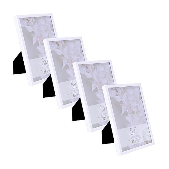 Malden Tt 5x7 White 4-pc. Picture Frame Set
