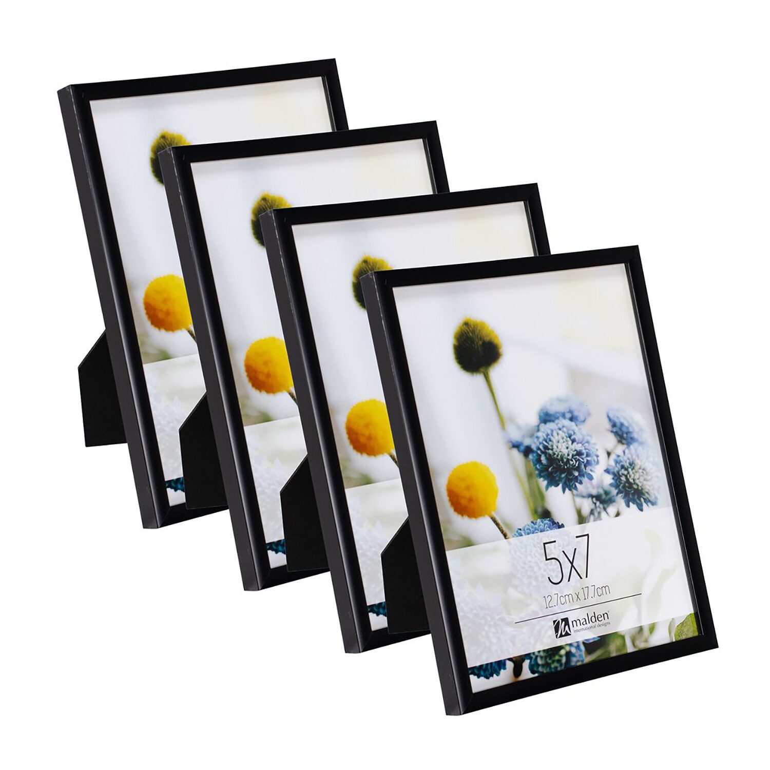 Malden 5x7 Tt Black 4-pc. Picture Frame Set