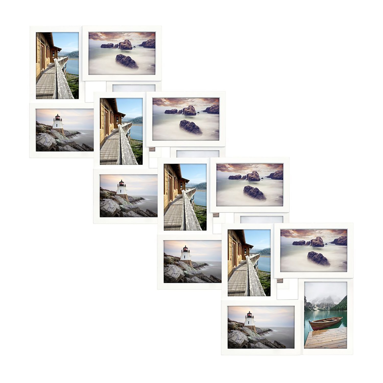 Malden 4-Op. 4x6 Square White 4-pc. Picture Frame Set
