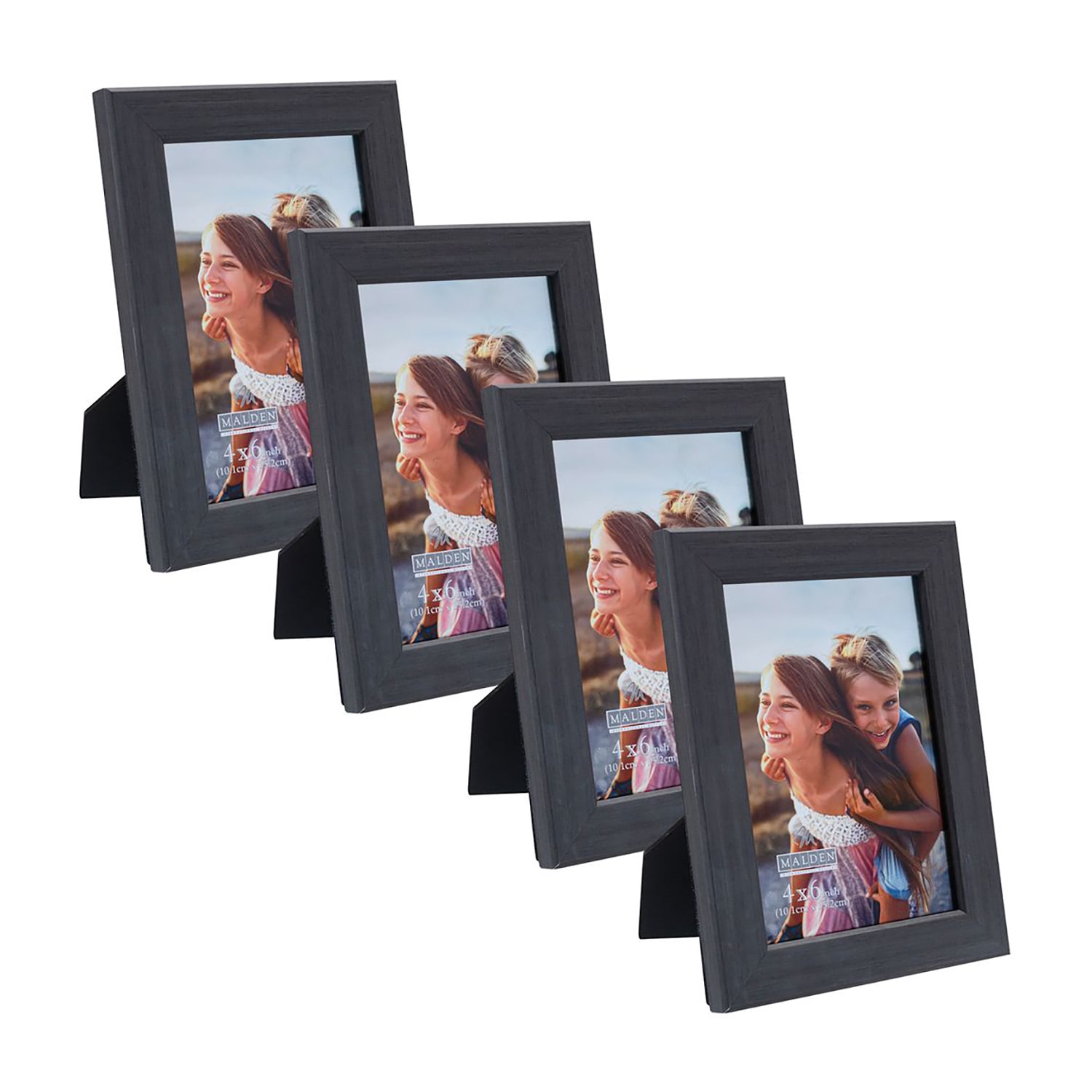 Malden 4x6 Dark Gray Gv 4-pc. Picture Frame Set