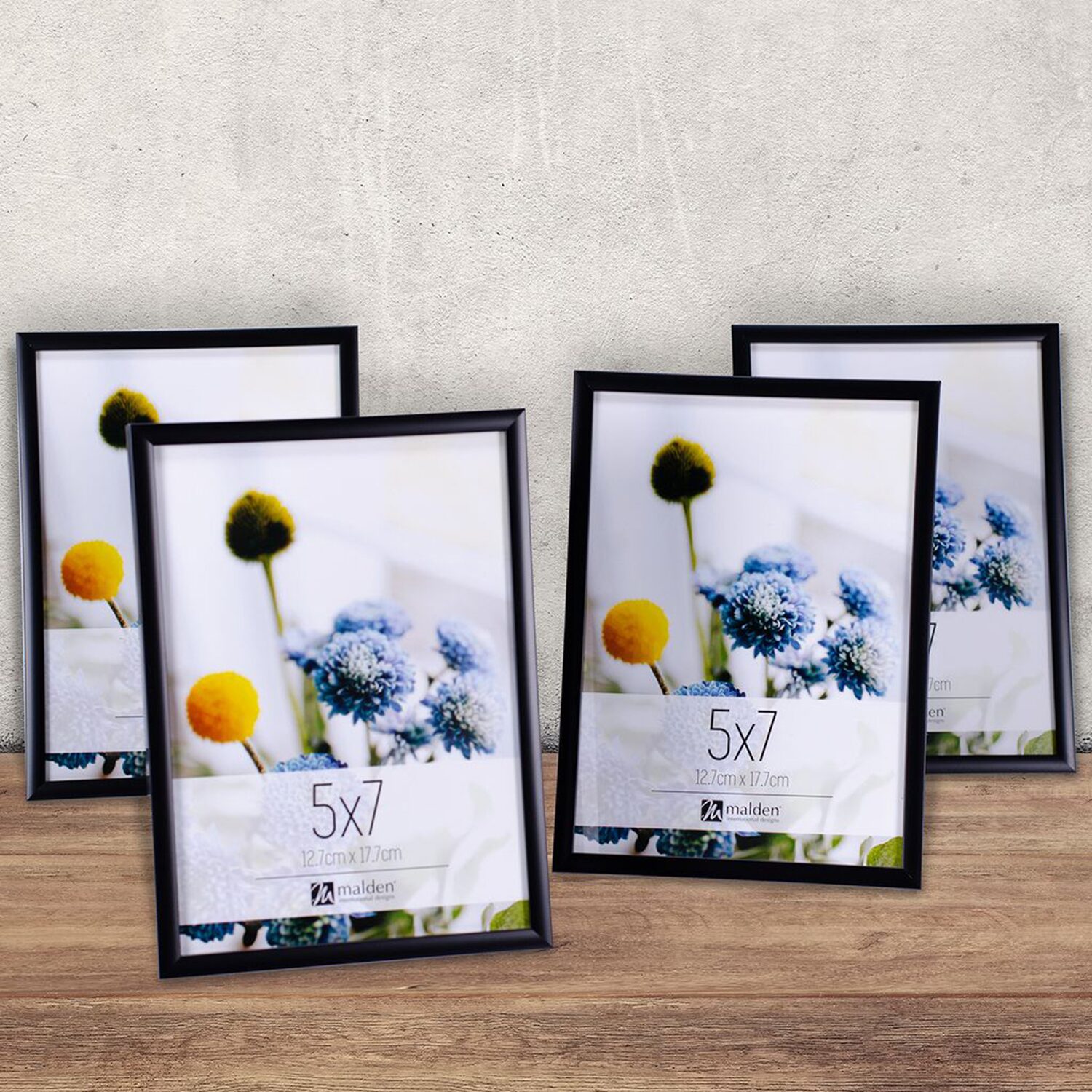 Malden 5x7 Tt Black 4-pc. Picture Frame Set