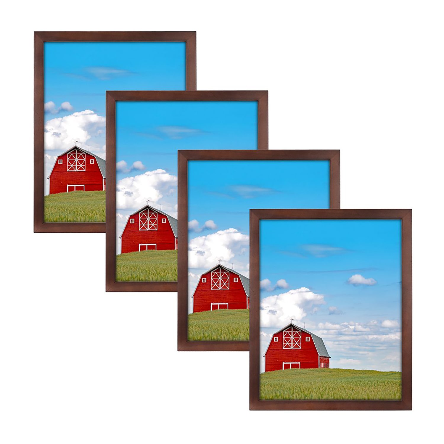 Malden 4 Pk 8x10 Walnut Concepts 4-pc. Picture Frame Set