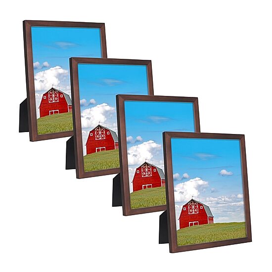 Malden 4 Pk 8x10 Walnut Concepts 4-pc. Picture Frame Set