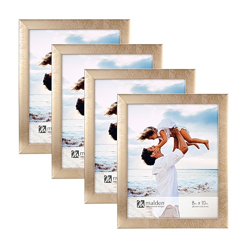 Malden 4 Pk. 8x10 Gold Linear 4-pc. Picture Frame Set In Yellow