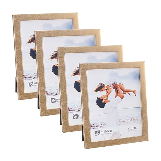 Malden 4 Pk. 8x10 Gold Linear 4-pc. Picture Frame Set