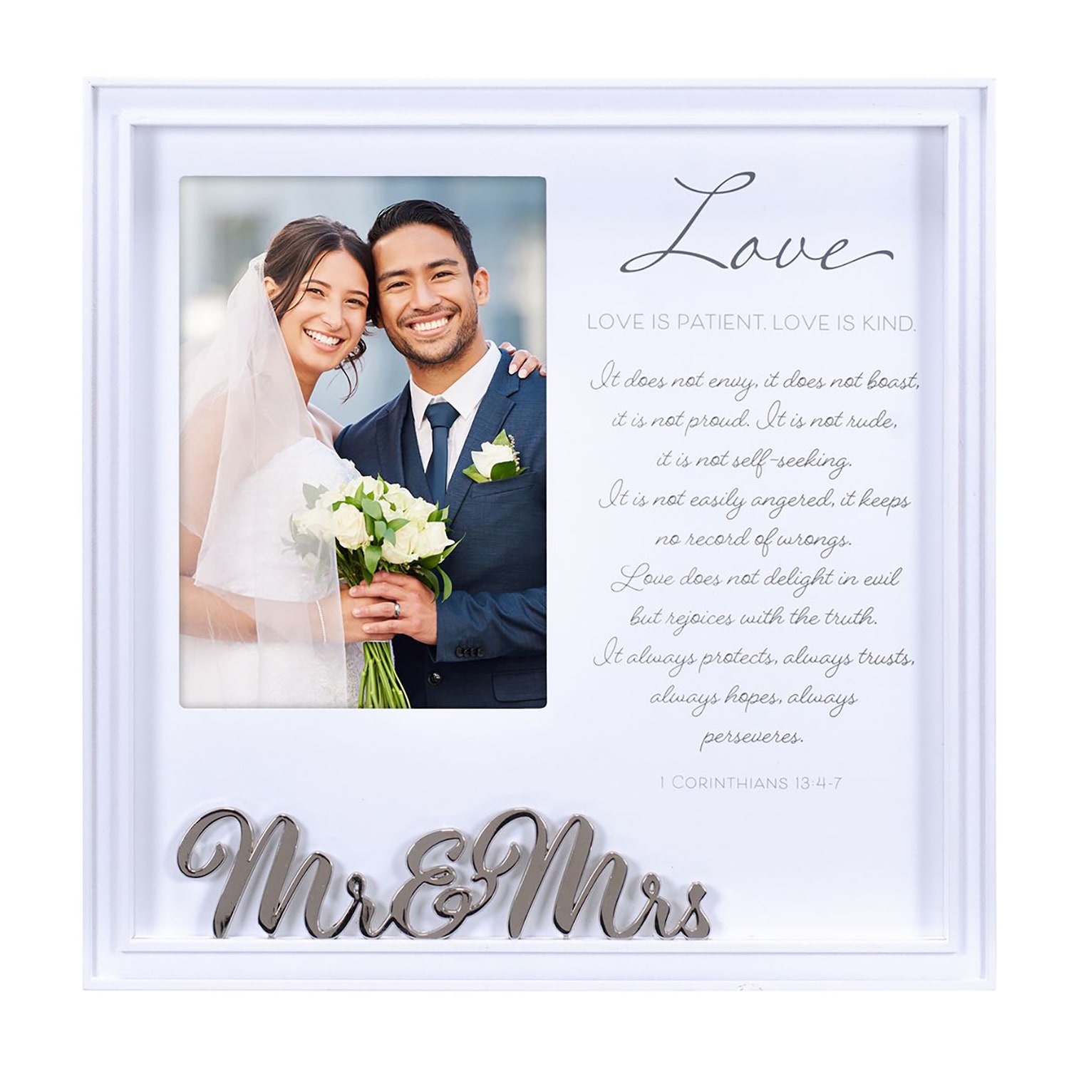 Malden 57 Mr & Mrs. Metal Inset 1-Opening Tabletop Frame