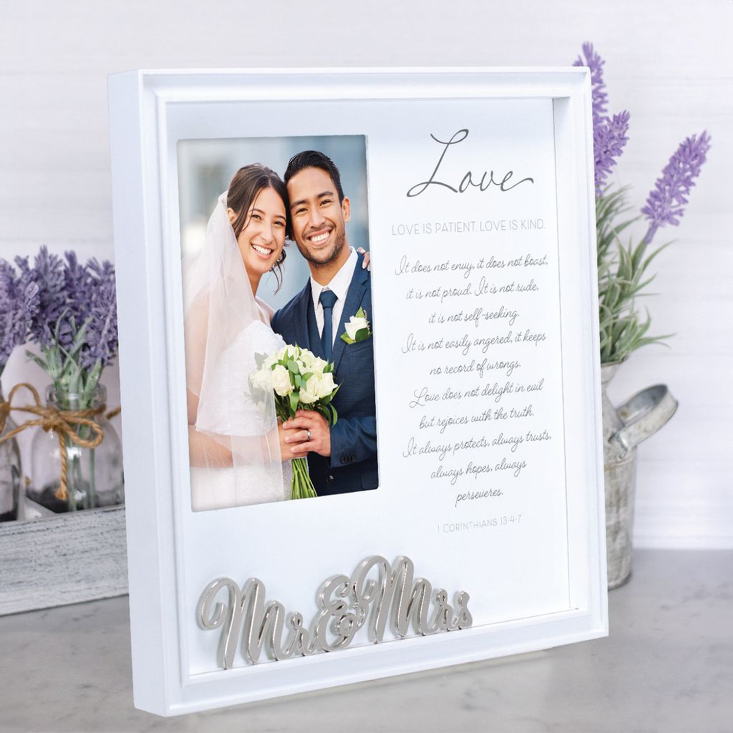 Malden 57 Mr & Mrs. Metal Inset 1-Opening Tabletop Frame