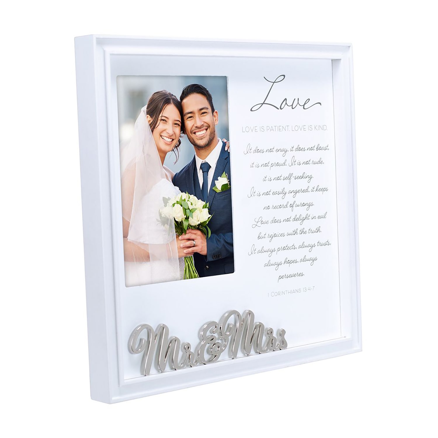 Malden 57 Mr & Mrs. Metal Inset 1-Opening Tabletop Frame