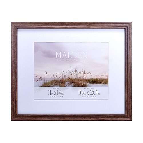 Malden 11x14/16x20 Horiz. Valley Walnut 1-opening Wall Frame In Brown