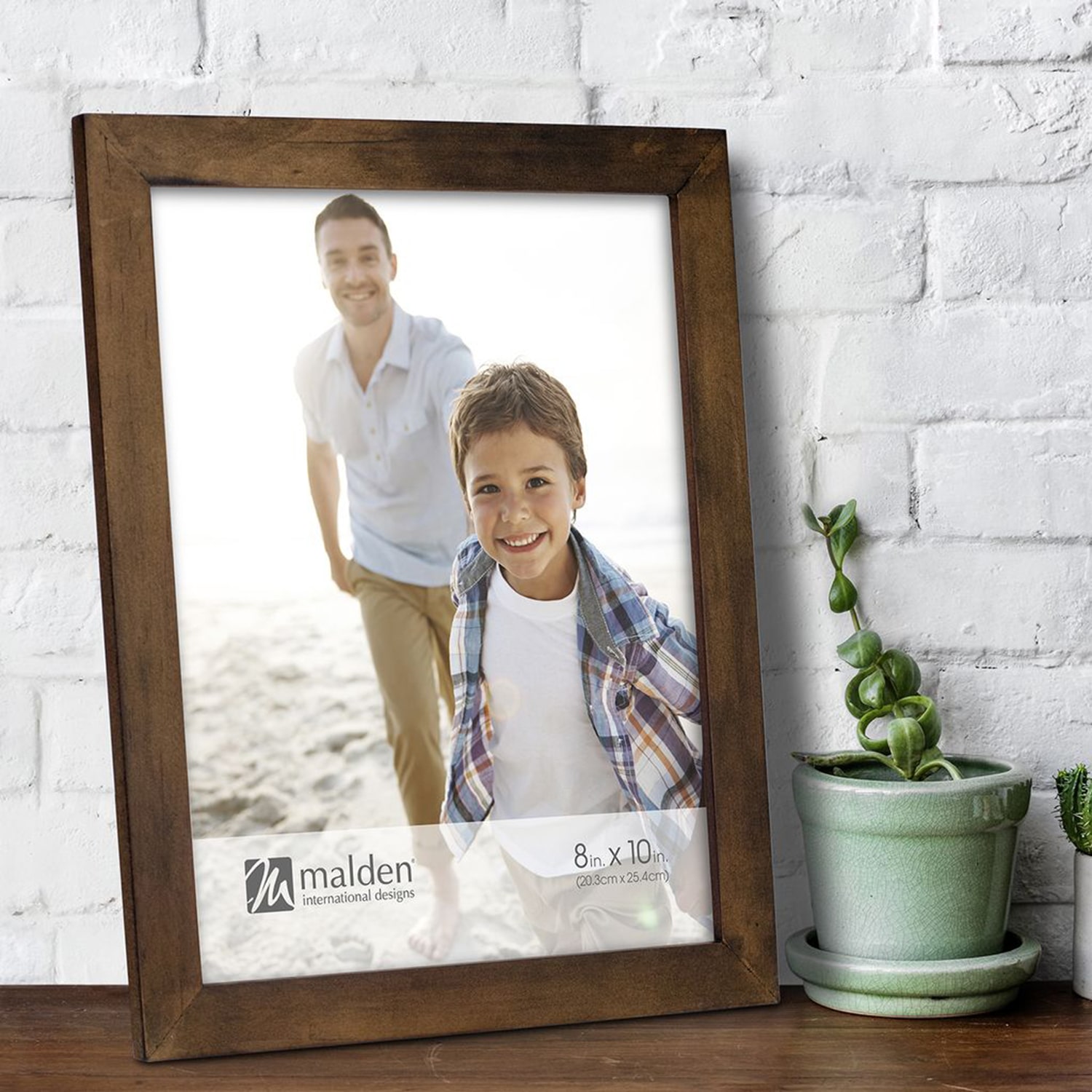 Malden 4 Pk 8x10 Stone Walnut Linear 4-pc. Picture Frame Set