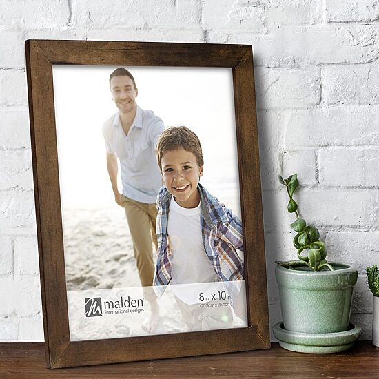 Malden 4 Pk 8x10 Stone Walnut Linear 4-pc. Picture Frame Set