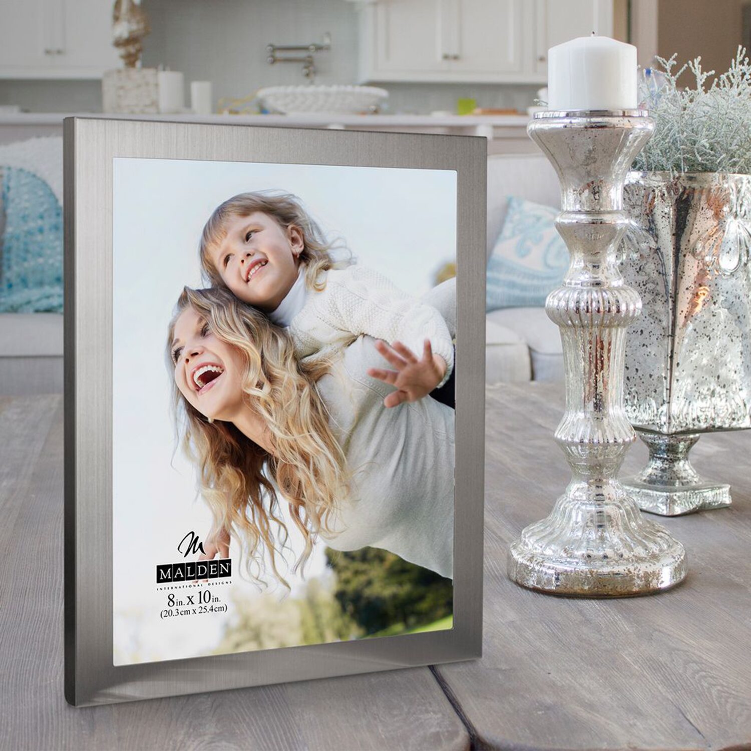 Malden 8x10 Essentials Mat Silvr 4-pc. Picture Frame Set