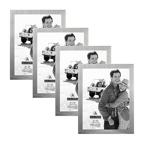 Malden 4pk. 8x10 Essentials Mat Silvr 4-pc. Picture Frame Set In Silver