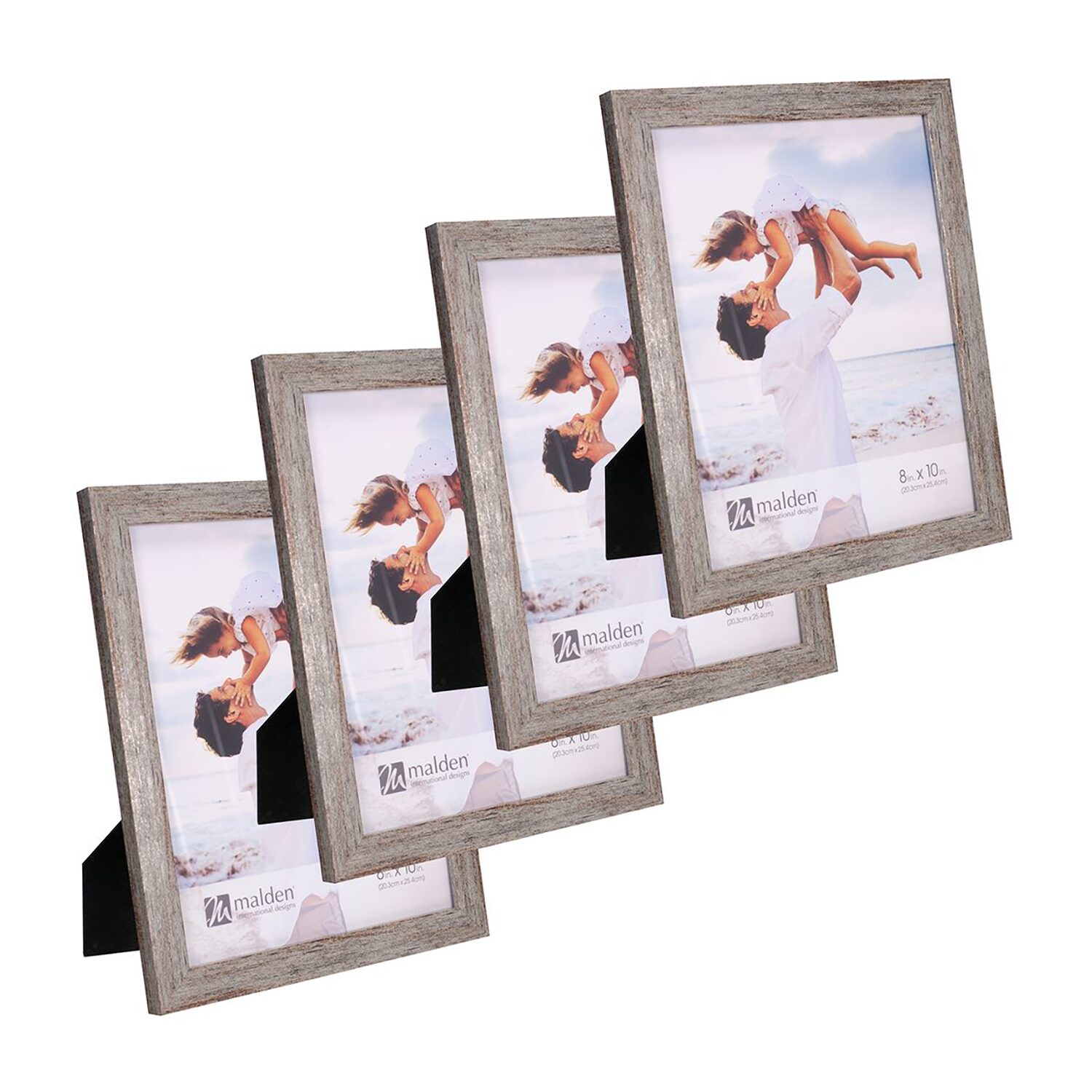 Malden 4 Pack 8x10 Champagne Linear 4-pc. Picture Frame Set