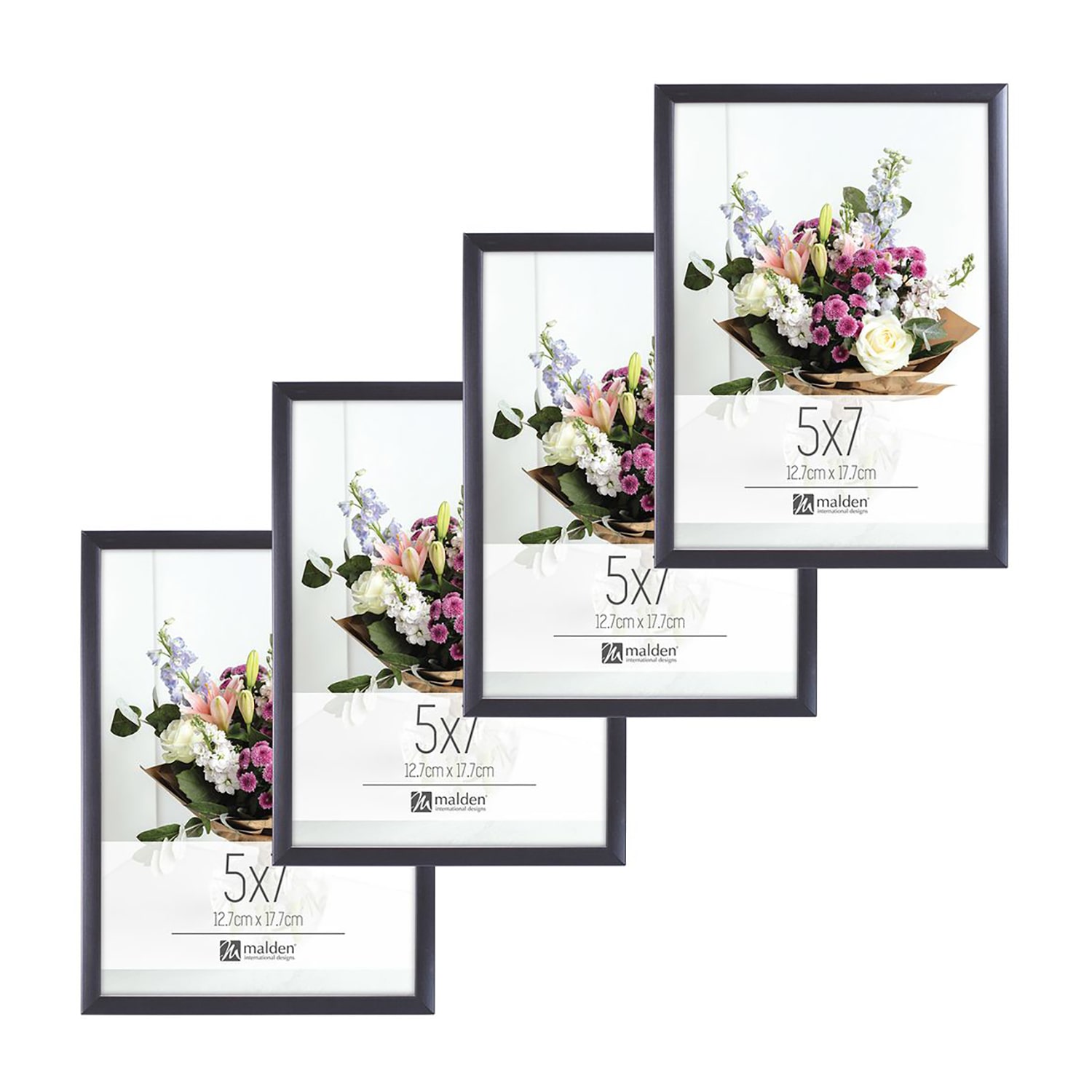 Malden 5x7 Tt Pewter 4-pc. Picture Frame Set