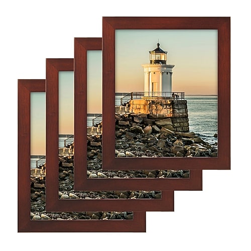 Malden 4 Pk 8x10 Dark Walnut Linear 4-pc. Picture Frame Set In Brown