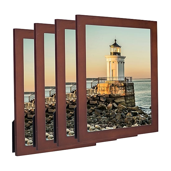 Malden 4 Pk 8x10 Dark Walnut Linear 4-pc. Picture Frame Set