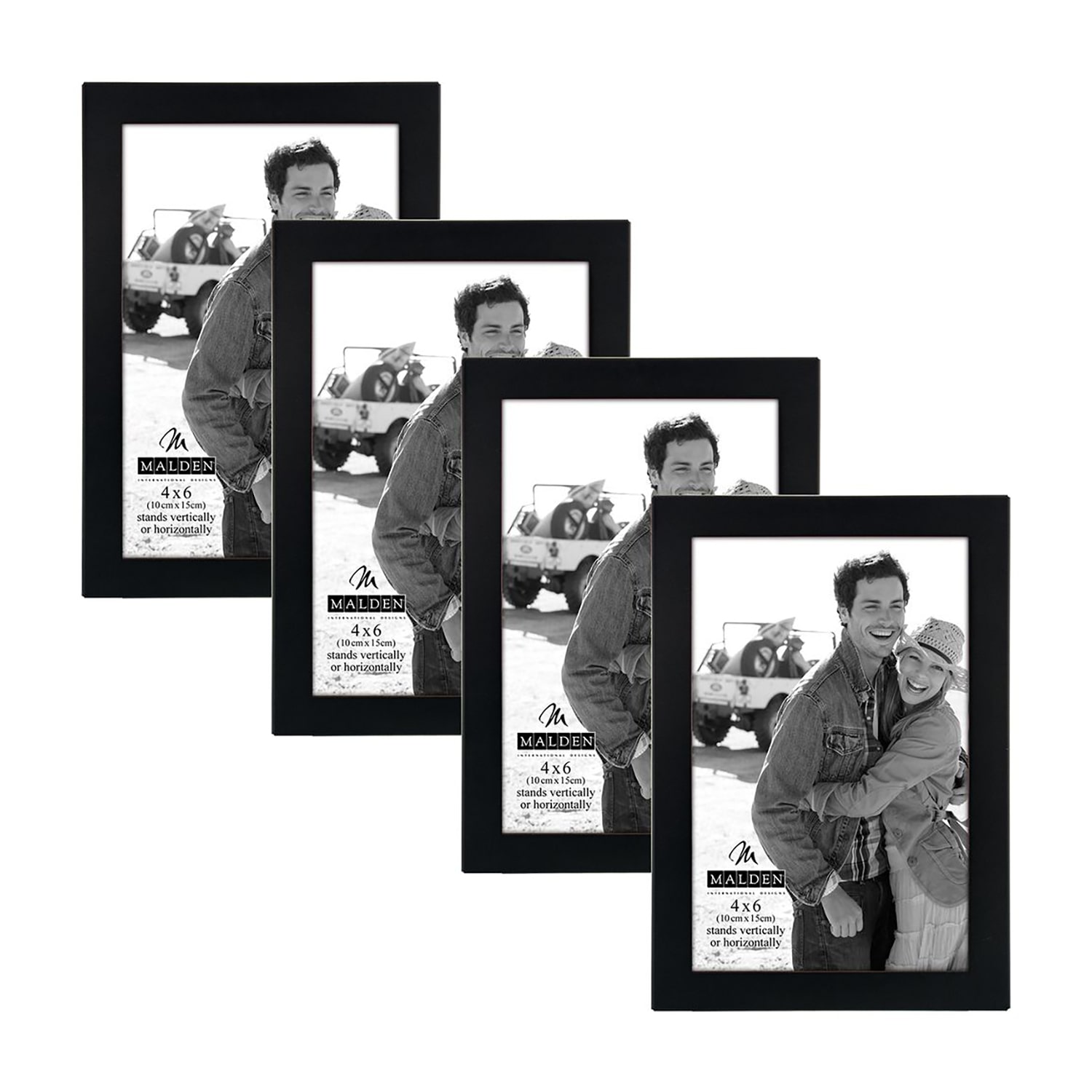 Malden 4 Pk. 4x6 Essentials-Black 4-pc. Picture Frame Set