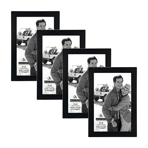 Malden 4 Pk. 4x6 Essentials-black 4-pc. Picture Frame Set