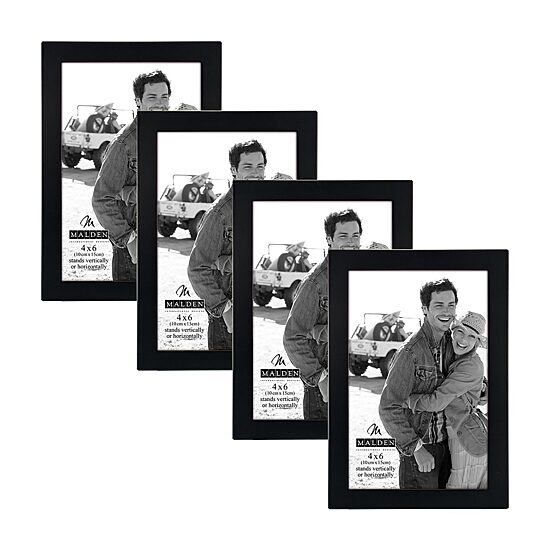 Malden 4 Pk. 4x6 Essentials-Black 4-pc. Picture Frame Set