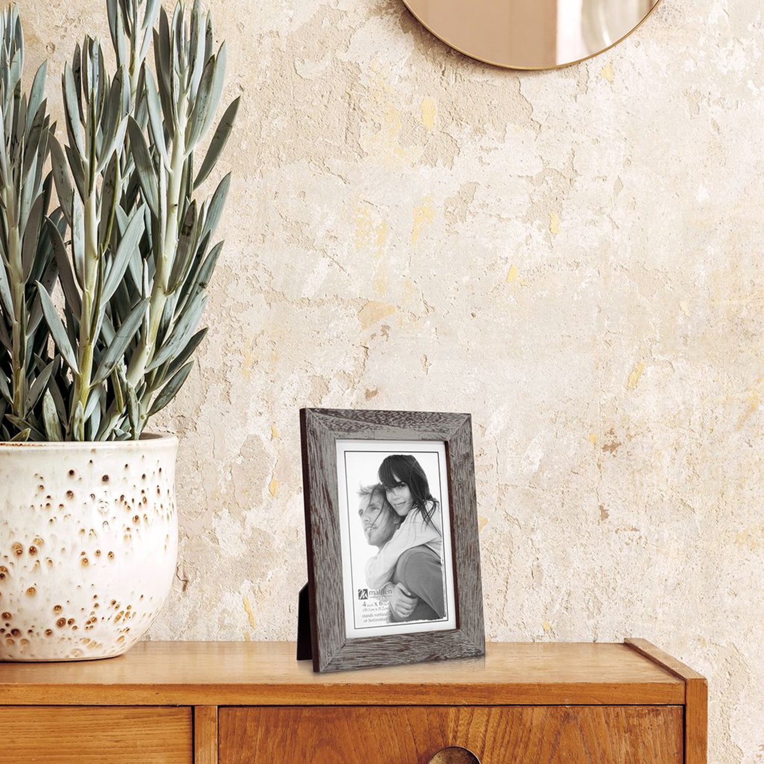 Malden 4x6 Gray Ridge Linear 4-pc. Picture Frame Set