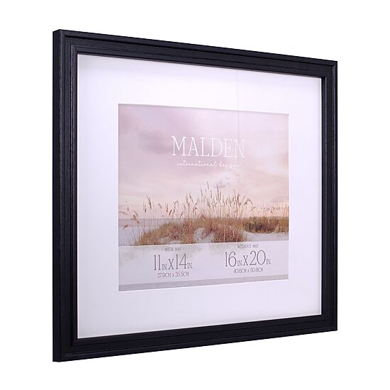 Malden 11x14/16x20 Horiz. Valley Black 1-Opening Wall Frame