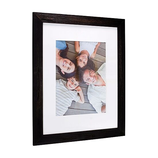 Malden 11x14/16x20 Rough Black Manhat 1-Opening Wall Frame