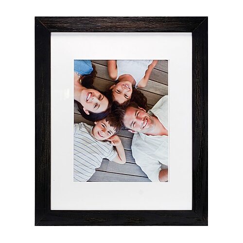Malden 11x14/16x20 Rough Black Manhat 1-opening Wall Frame