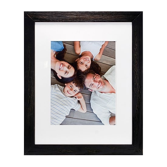 Malden 11x14/16x20 Rough Black Manhat 1-Opening Wall Frame
