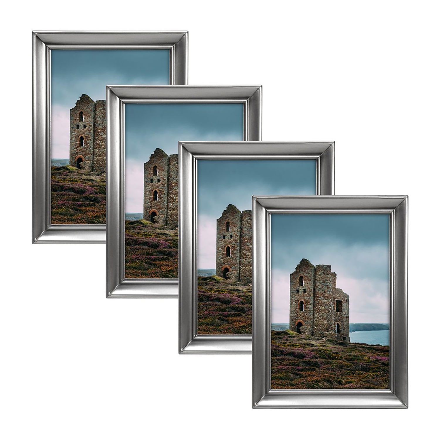Malden 4 Pk 5x7 Concourse-Pewter 4-pc. Picture Frame Set
