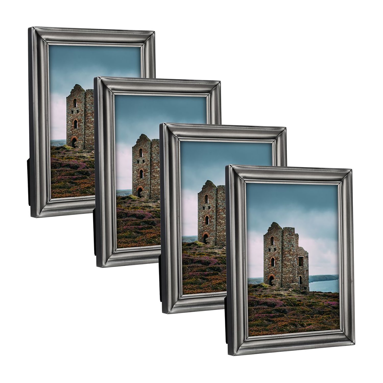 Malden 4 Pk 5x7 Concourse-Pewter 4-pc. Picture Frame Set