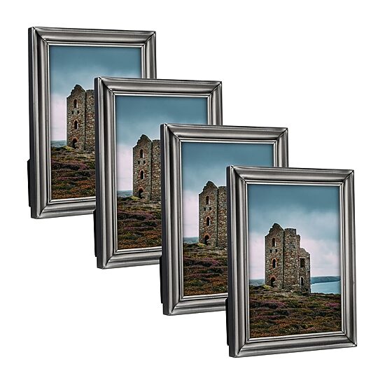 Malden 4 Pk 5x7 Concourse-Pewter 4-pc. Picture Frame Set