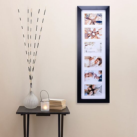 Malden 6-Op.46 Berkeley Mat Panel Blk 6-Opening Collage Frame
