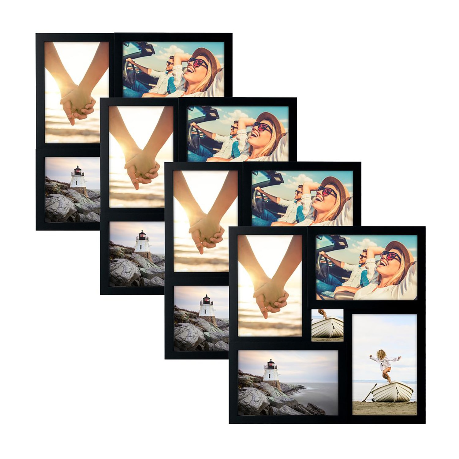 Malden 4-Op. 4x6 Square Black 4-pc. Picture Frame Set