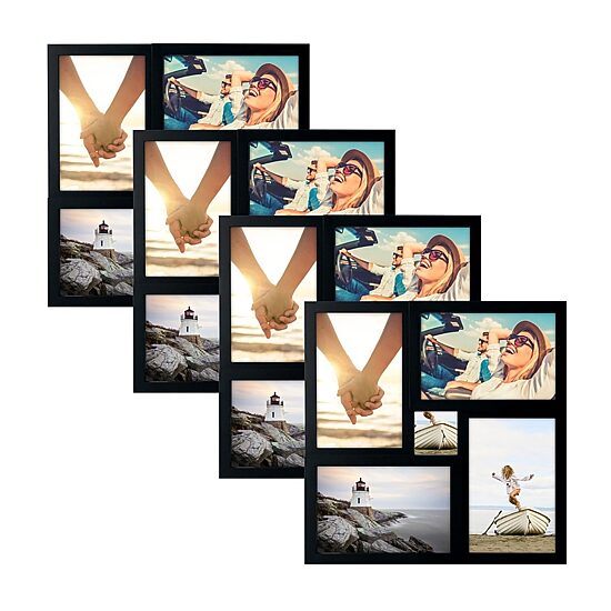 Malden 4-Op. 4x6 Square Black 4-pc. Picture Frame Set