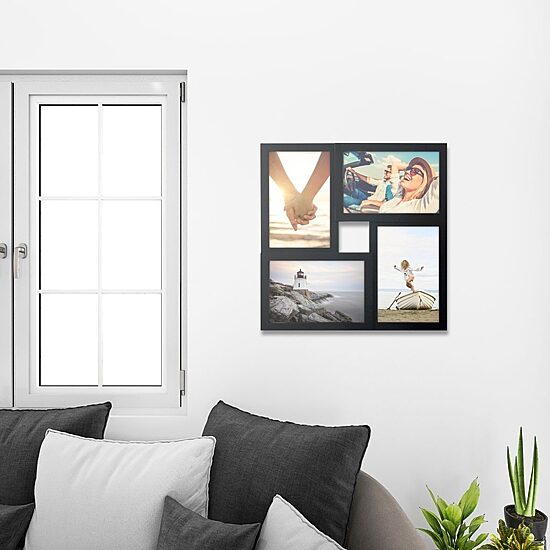 Malden 4-Op. 4x6 Square Black 4-pc. Picture Frame Set