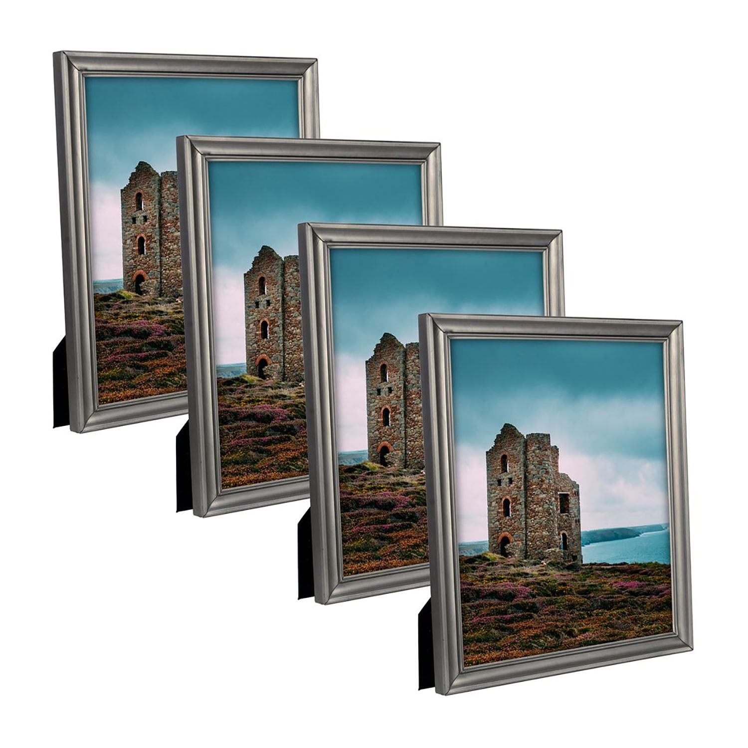 Malden 4 Pk 8x10 Concourse-Pewter 4-pc. Picture Frame Set