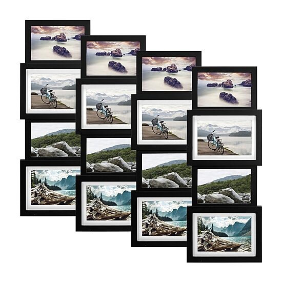 Malden 4 Pk 4-Op. 4x6/5x7 Black Panel 4-pc. Picture Frame Set