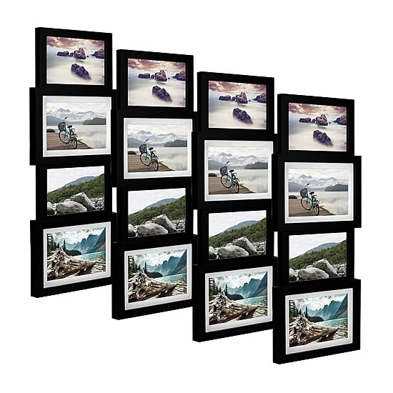 Malden 4 Pk 4-Op. 4x6/5x7 Black Panel 4-pc. Picture Frame Set